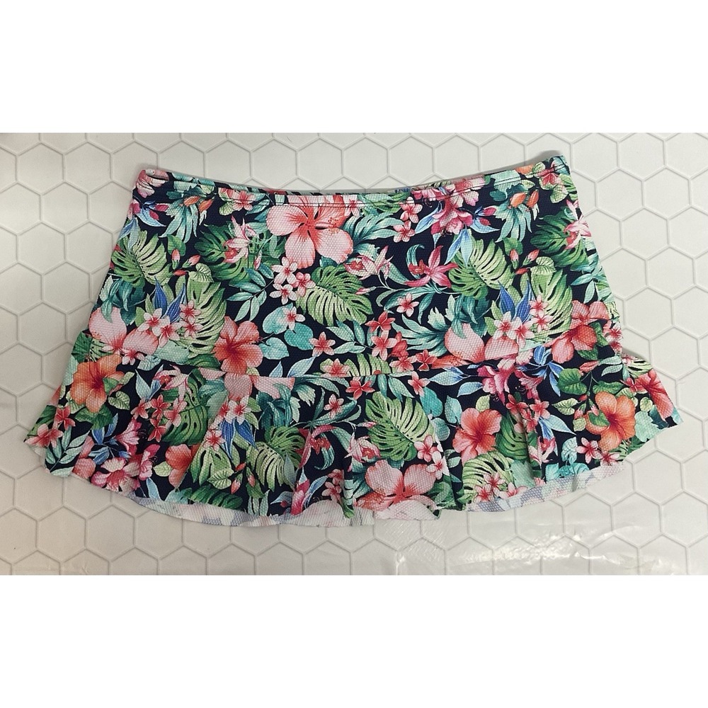 NEW Tommy Bahama Island Cays Flora Skirted Bikini Bottoms SP Women's Swim UPF50+ - Picture 2 of 12